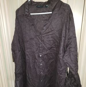 Womens plus sz 3X Valerie Stevens NWT linen shirt